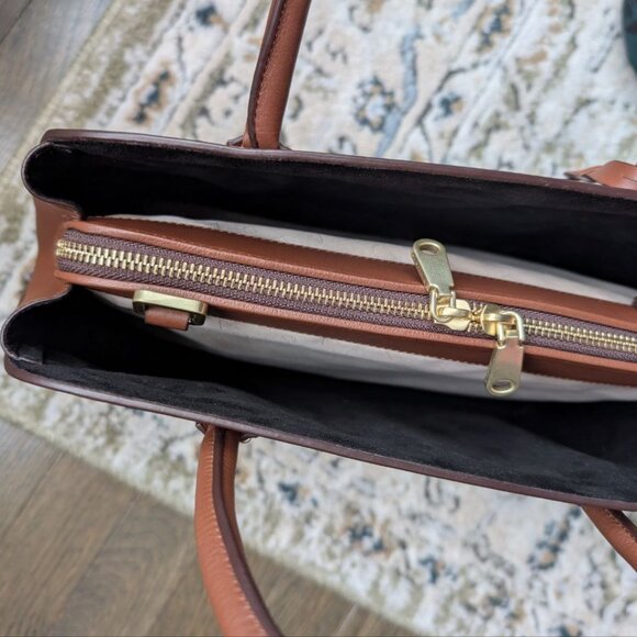 Radley London Liverpool Street 2.0 Medium Leather Satchel Bag Tortoise Color - Picture 6 of 15